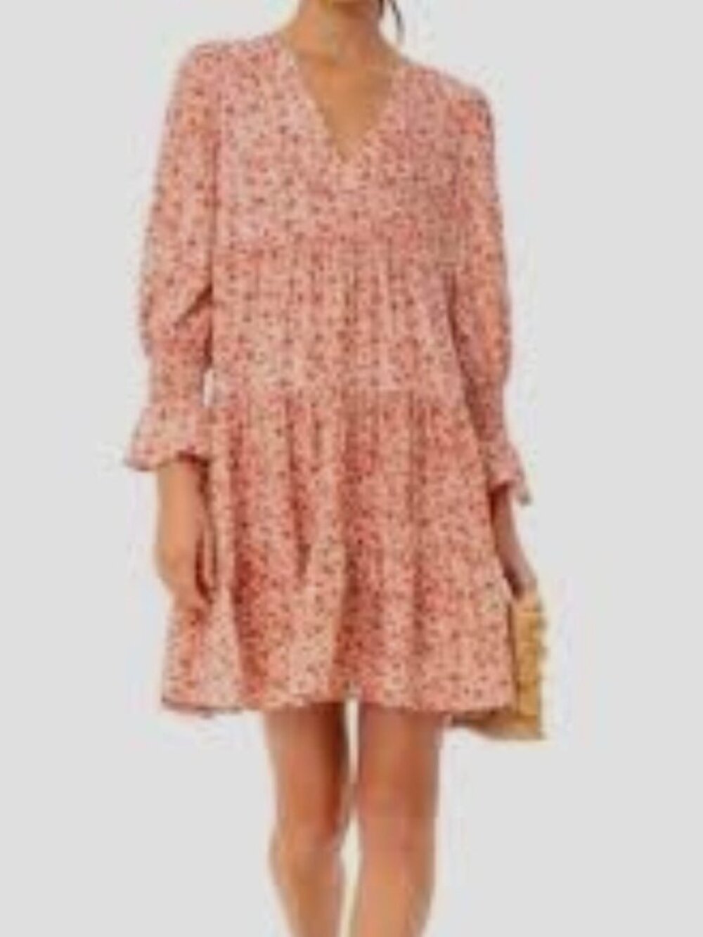 Pomander Place Tuckernuck Coral Floral Dress Women's Size S Preppy Mini